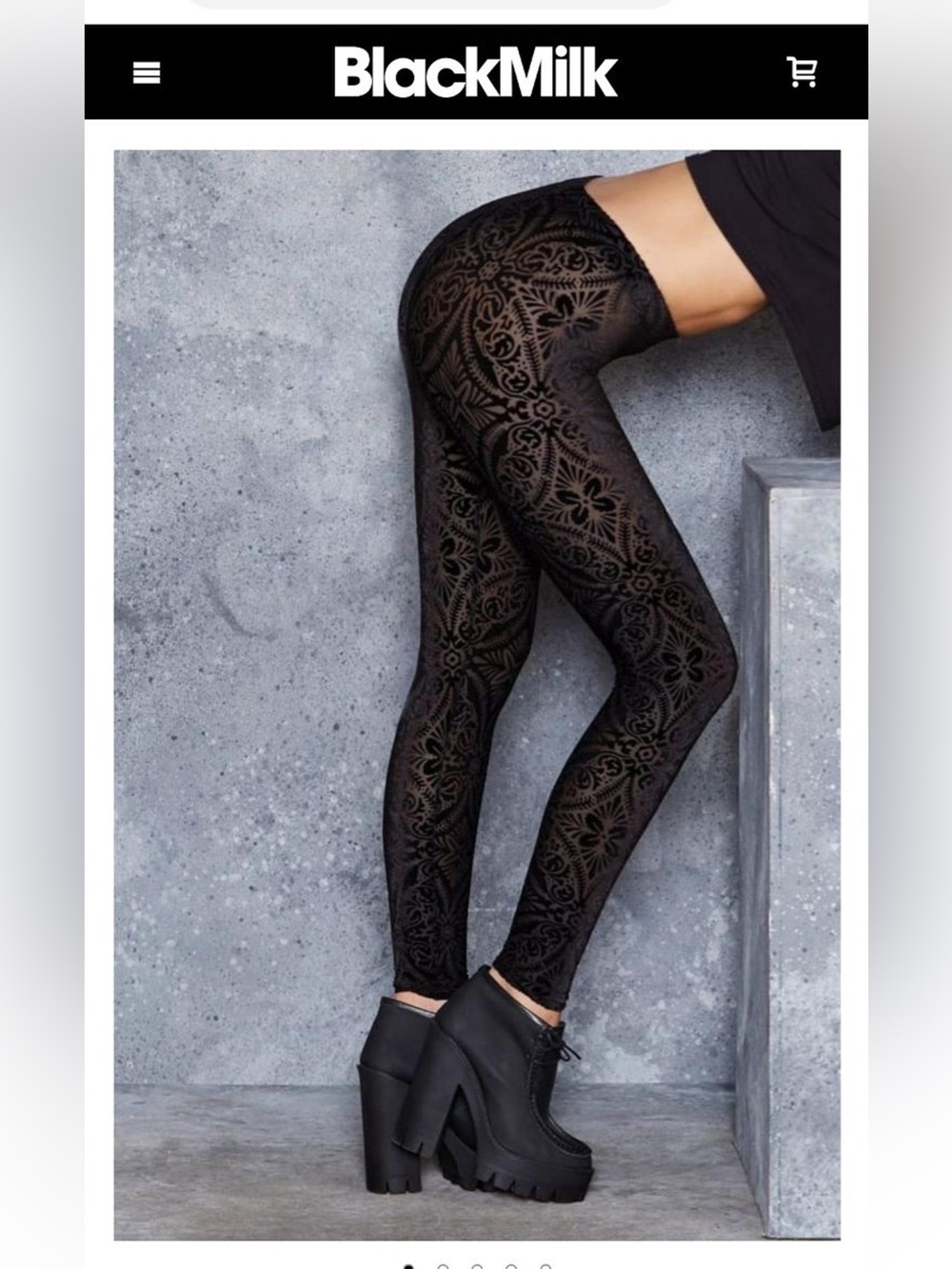 Black Milk Burned Velvet Leggings